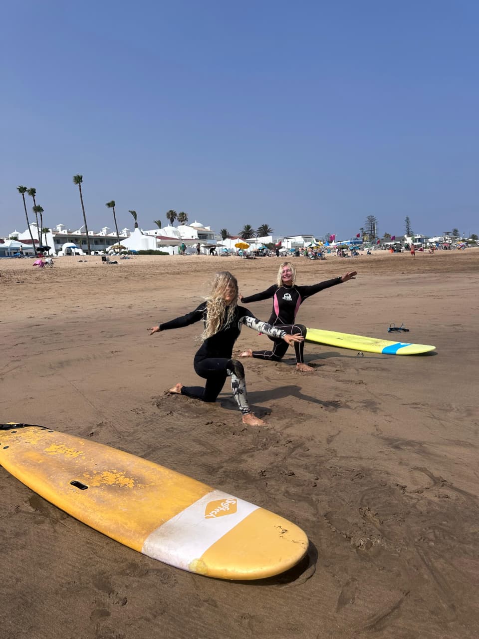 Surfer riding a wave
